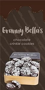 Granny Bellas Christmas Holiday Thanksgiving Gift Baskets, 15 Chocolate Wafers, Gourmet Covered Cookies, Candy Gifts Baskets for Dad , Husband, Son, Grandpa, Father, Food Delivery, Ideas for Him Her Mother, Grandmother