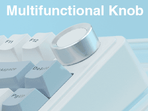 AULA F75 75% Wireless Mechanical Keyboard, Hot Swappable Creamy Keyboard, Pre-lubed Reaper Switches, 2.4GHz/Type-C/BT5.0, RGB Backlit Gaming Keyboards(White & Blue)