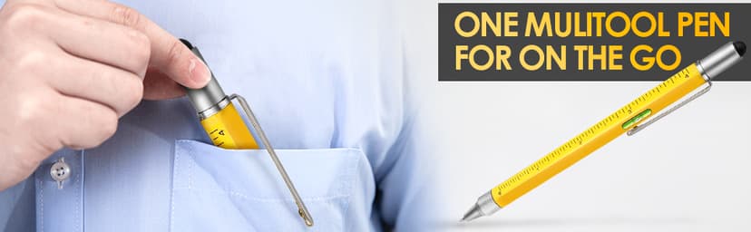 Stocking Stuffers for Men, Gifts for Him, Multitool Pen Christmas Birthday Present, Ideas for Guys Husband Who Have Everything, Tools Cool Gadgets Birthday, White Elephant for Adults Women Dad Grandpa