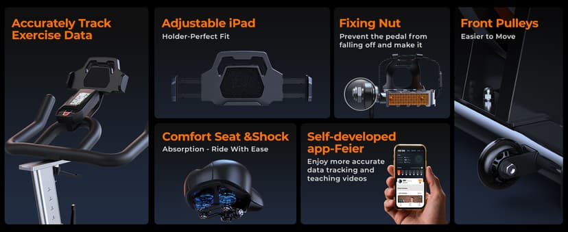 YOSUDA PRO Magnetic Exercise Bike 350 lbs Weight Capacity - Indoor Cycling Bike Stationary with Comfortable Seat Cushion, Silent Belt Drive 010C