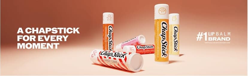 0.15 oz Each, Limited Edition Seasonal Stocking Stuffer, Assorted Flavors, with 24 Hour Moisture to Hydrate Dry, Chapped Lips ChapStick Festive Favorites Holiday Flavored Lip Balm Gift Set, 6-Pack B0HB5CZRM1
