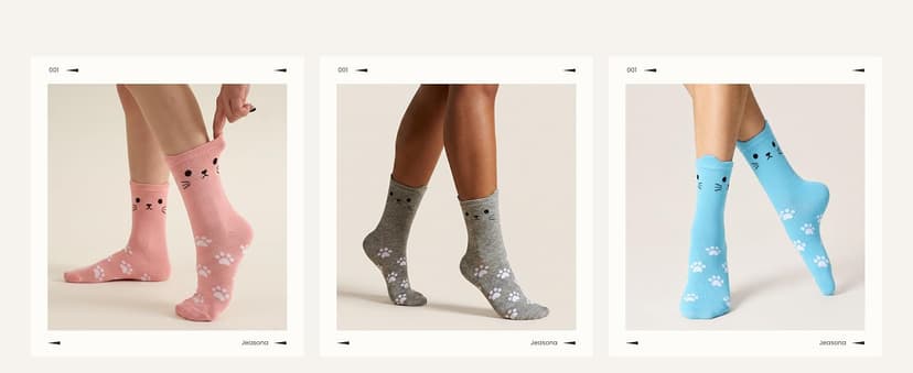 Jeasona Women's Cat Socks Cat Gifts Cute Animal Socks Dog Owl Gifts for Women