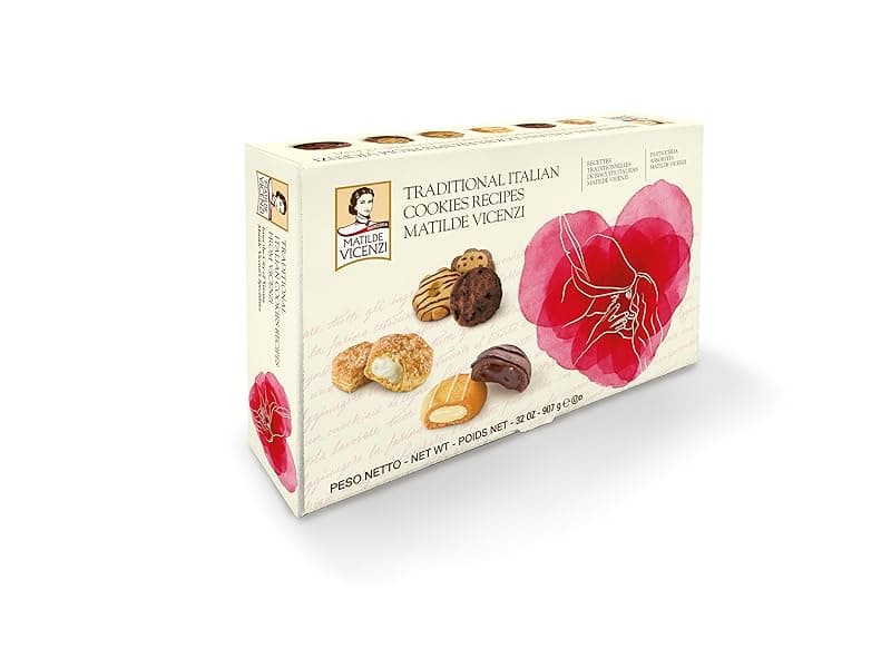 Matilde Vicenzi Pink Heart Gift Box Italian Cookies Assortment for Birthdays, Get Well and Thank you Gifting for Every Celebration - Kosher Dairy Gourmet Pastries - 32 oz (907g)