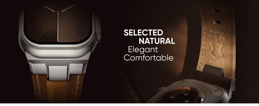 Suitisbest Leather Band Compatible for Apple Watch Ultra Band 49mm 46mm 45mm 44mm 42mm 41mm 40mm, Genuine Leather Replacement Strap for iWatch series 11 10 9 8 7 6 5 4 3 2 1, SE 3 2 1, Ultra 3 2 1