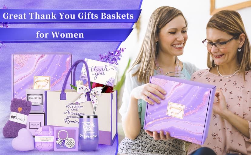 Fortuning's JDS 13PCS Thank You Gifts for Women,Appreciation Spa Thoughtful Unique Office Gift Mothers Day Gifts for Coworker Nurse Friends Boss Teacher Mom Her Appreciation Gift Boxes Holiday Basket