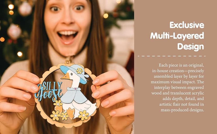 Arizona Gifts Cactus Ornament – Southwestern Decor Handmade Wooden Christmas Ornaments 2025, Unique Cactus Decor with Sun Desert Scene, Rustic Holiday Gift Idea for Home Tree Decoration