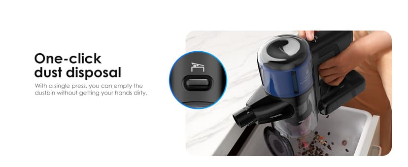 Tineco Pure ONE S30 Cordless Vacuum Cleaner, 150AW Powerful Suction, Zero Tangle Brush, Up to 65min Runtime, 6-Stage HEPA Filtration, PureCyclone Technology Stick Vacuum with Wall Mount Dock