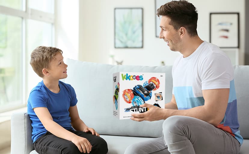 Remote Control Car, 2.4GHz RC Stunt Car, Double Sided 360° Rotating RC Cars with LED Headlight & LED Wheel, High Speed Off Road RC Crawler Xmas Gift for 3 4 5 6 7 8-12 Year Old Girls Toys (Pink)