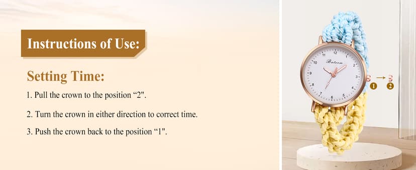 JewelryWe Womens Stretch Band Watches: Analog Quartz Elastic Watch Colorful Weave Rope Expansion Band Wristwatch for Valentine's Day