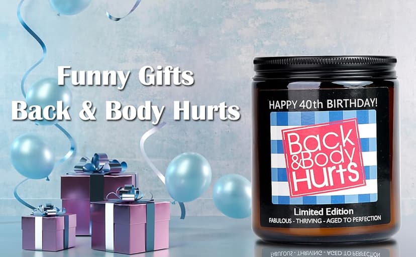 40th Birthday Gifts Women Men, 40th Birthday Decorations for Women Men, Funny 40th Birthday Candle Gifts for Her Him Mom Dad Husband Wife Best Friends Sister, 1984 40 Year Old Gift Ideas