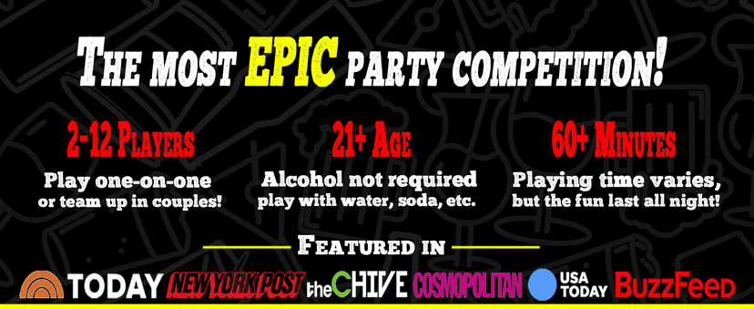 DRINK-A-PALOOZA: The Monopoly of Drinking Game | The Party Board Game that Combines Beer Pong, Flip Cup, Kings Cup, Drinking Card Games & More Fun Challenges