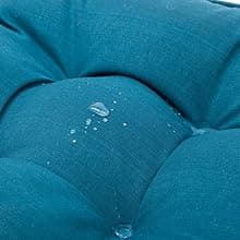 QILLOWAY Outdoor Rocking Chair Cushion 43.4x21 Inch, 100% Polyester Waterproof Patio Rocking Chair Cushion, High Back Weatherproof Chair Pad for Adirondack & Outdoor Furniture, Peacock Blue