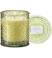 LA JOLIE MUSE Santal Rose Scented Candle – Saffron, Rose & Leather | 6 oz Natural Soy Wax | 40 Hours Clean Burn | Gift-Ready for Hosts & Gatherings | Elegant Home Decor