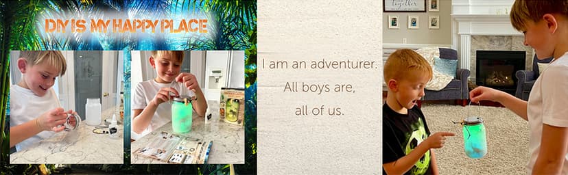 Hapinest DIY Dinosaur Toy Lantern Make Your Own Night Light Kit, Dino Toy Lanterns for Kids, Dinosaur Arts and Crafts Birthday Gift Ideas for Kids Boys Girls Ages 6 7 8 9 10 Years Old & Up