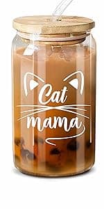 NewEleven Gifts For Dog Lovers, Dogs Owners, Dog Moms, Fur Mama - Dog Mom Gifts For Women - Cute Funny Gift For Women, Best Friend, Girlfriend - 16 Oz Coffee Glass