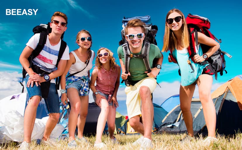 Beeasy Digital Watch Waterproof with Stopwatch Alarm Countdown Dual Time, Ultra-Thin Super Wide-Angle Display Digital Wrist Watches for Men Women