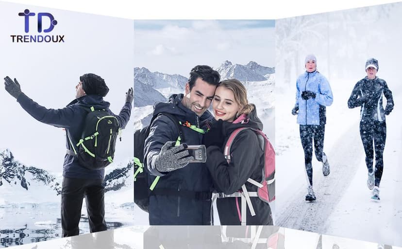 TRENDOUX Winter Gloves for Men Women - Upgraded Touch Screen Cold Weather Thermal Warm Knit Glove for Running Driving Hiking