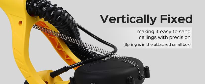 Drywall Sander Tool, KUPERIA 8.5 Amp Popcorn Ceiling Removal Tool with 7 Variable Speed 800-1800RPM, Electric Drywall Sander with Extendable Handle, LED Light,6 Basic Sand Paper & 6 Grid Sandpaper