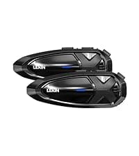 LEXIN B4FM Motorcycle Bluetooth Headset, 10 Riders Helmet Bluetooth Intercom, Universal IP67 Communication Systems with Music Sharing, Noise Cancellation, FM Radio, Fit for Snowmobile, 1 Pack