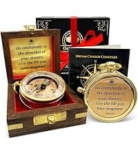 The Dream Chaser Compass - Go Confidently -2026 Unique Graduation Gifts for Him, College, High School, Cool Birthday Gift Idea for Son, Boys, Motivational Greeting Card Included B0BXJFBHX5