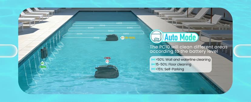 (2026 Upgraded) Robotic Pool Cleaner, Cordless Pool Vacuum for Inground & Above Ground Pools, 120-Min Battery Life, 5000 GPH Suction, Cleans Floor/Wall/Waterline, for Up to 1800 Sq.Ft Pool,Deep Black.