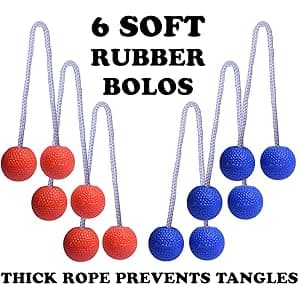 GoSports Ladder Toss Indoor & Outdoor Game Set with 6 Soft Rubber Bolo Balls and Travel Carrying Case - Choose Pro or Classic