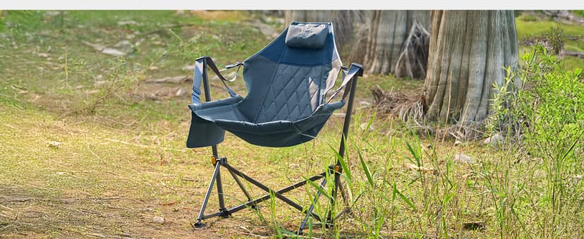 TIMBER RIDGE Hammock Camping Chair with Adjustable Backrest, Heavy Duty Folding Hammock Chair Supports 300lbs, Portable Hammock Chair for Camping, Travelling and Patio, Blue