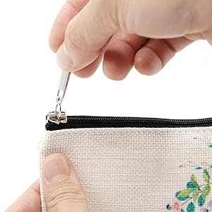 Blue Leaves 50th Birthday Gifts for Women - 1975 Birthday Gifts for Women, 50 Years Old Birthday Gifts Makeup Bag for Mom, Wife, Friend, Sister, Her, Colleague, Coworker(Makeup bag-50th Unicorn)