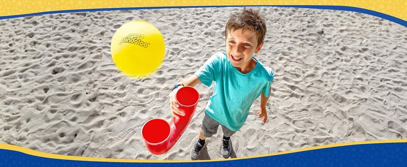 pindaloo Original Skill Game Toy with 2 Balls- Gifts for Kids and Adults Indoor & Outdoor Games, Ball Toys for Boys, Girls, & Teens - Gift Ideas, Fun Stuff, Develops Motor & Juggling Skills -Blue