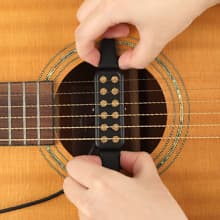 GOGHOST Clip-On Guitar Pickup for Steel-String (Not for Classical) Acoustic Guitar Pickups for 38-42 in Electric Pick Up Transducer Amplifier, Cable Length 10ft