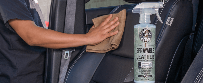Chemical Guys Sprayable Leather Cleaner and Conditioner in One - Cleans, Conditions, and Protects Leather, Vinyl, Faux & More, Safe for Cars, Furniture & Apparel - 16 oz
