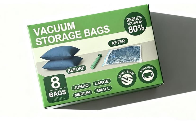 Vacuum Storage Bags for Travel and Home,Space Saver Bags for Clothes,(with Electric Pump and Hand Pump, Large,2(40 * 60) 2(50 * 70) 2(60 * 80) 2(80 * 100))