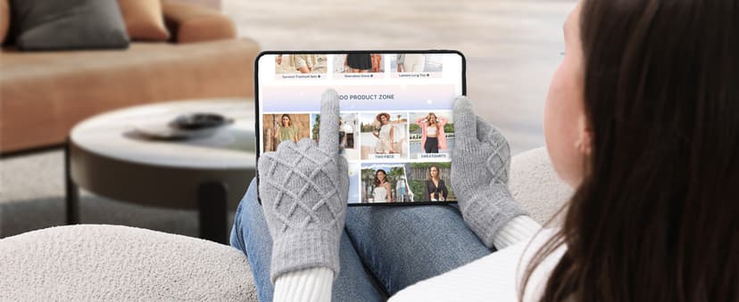 REACH STAR 2 Pairs Winter gloves for women Touch screen Elastic Thermal knit Lining Warm Gloves for Cold weather