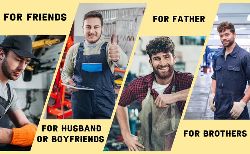 Cool Mechanic Gifts for Men Unique Maintenance Man Gifts for Him Handyman Construction Worker Carpenter Machinist Dad Keychain Thoughtful Christmas Birthday Fathers Day Presents