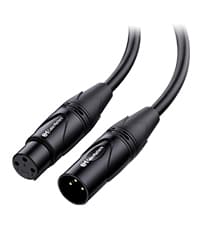 Cable Matters 2-Pack Premium XLR to XLR Cables - 6ft, Male to Female Microphone Cable, Oxygen-Free Copper (OFC) Mic Cord, Black