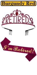 JETKONG Retirement Party Decorations Retired Tiara/Crown, Retired Sash for Women Retirement Gifts, Retirement Party Supplies, Gifts, Favors (Rose Gold) B0B2R3G8NG