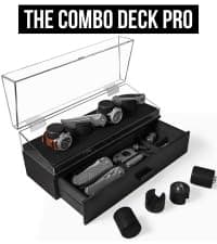 Holme & Hadfield Premium 4-Slot Wooden Watch Display Case – Handcrafted Men’s Watch Box with Accessory Drawer, Hinged Cover, Leather Lining – Birthday Gift for Collectors – Luxury Built to Last