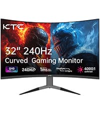 KTC 27 Inch 280Hz 240Hz Gaming Monitor, FHD 1080P PC Computer Monitor, Fast VA Panel, 1ms GTG, FreeSync G-Sync Compatible, HDR Support, 126% sRGB, HDMI and Displayport Inputs, H27E22P