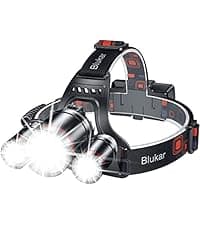 Blukar LED Headlamp Rechargeable,2000L Super Bright Headlight with Motion Sensor -Dimmable Brightness,8 Modes,Spotlight&Floodlight&Red Light Combination,IPX5 Waterproof for Hiking,Camping - 2 Pack