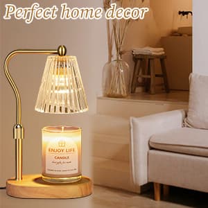 Candle Warmer Lamp with Timer Dimmer Adjustable Height for New Home Bedroom,Mothers Day Gifts,Vintage Home Decor for Scented Jar