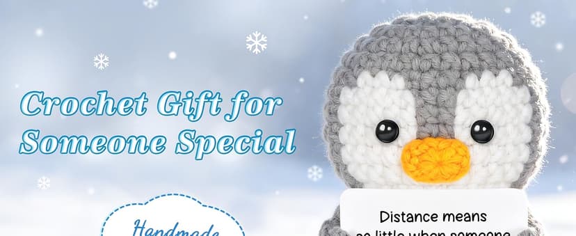 Miss You Thinking of You Gifts for Friend Couple, Positive Crochet Penguin, Farewell Goodbye Going Away Gift for Him Her Long Distance Relationship Gifts for Boyfriend Girlfriend Friendship B0GD69ZJ6M