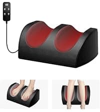 Shiatsu Foot Massager Machine with Heat, Foot and Calf Massager with Massage Roller, Deep Tissue Massager for Plantar Fasciitis, Pain Relief, Promotes Blood Circulation, Gifts for Women & Men
