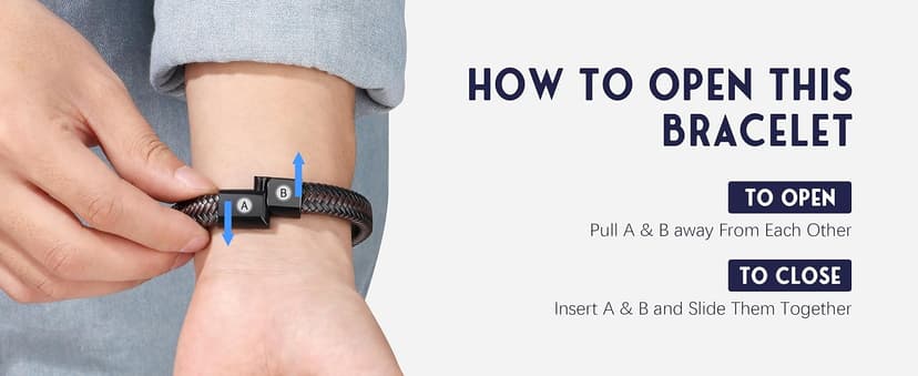 𝗚𝗿𝗮𝗱𝘂𝗮𝘁𝗶𝗼𝗻 𝗚𝗶𝗳𝘁𝘀 𝗳𝗼𝗿 𝗛𝗶𝗺 𝟮𝟬𝟮𝟱 High School, College Graduation Gifts for Men Class of 2025 Leather Stainless Steel Knot Bracelet for Son Boyfriend Brother Grandson Friends