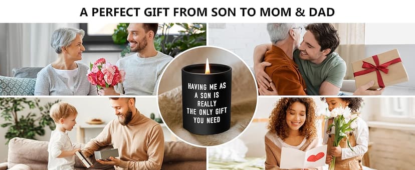 Fathers Day Dad Gifts from Son, Personalized Father's Day Gift Ideas, Funny Birthday Gifts for Dad Gift Father Papa Step Dads New Daddy Presents Cool, Happy Fathers Day, Birthday, Christmas, Candles