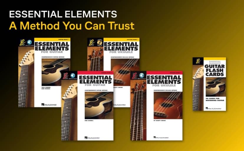 Essential Elements for Guitar Book 1 | Beginner Guitar Method with Chords, TAB, and Music Theory | Step-by-Step Lessons for Students and Teachers | Easy Guitar Songbook with Popular Songs