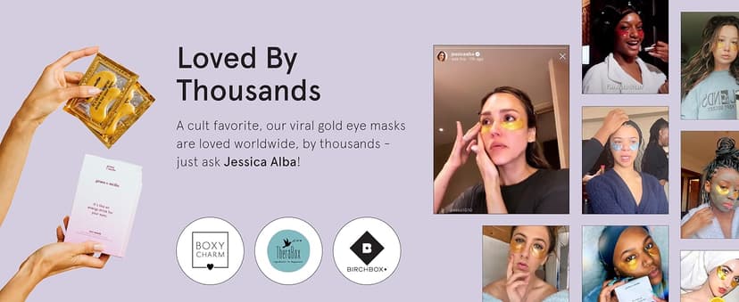 grace & stella Award Winning Under Eye Mask - Travel Essentials - Birthday Gifts for Women - Gel Eye Patches for Dark Circles, Puffy Eyes, Wrinkles, Undereye Bags - Vegan - Self Care (24 Pairs, Gold)