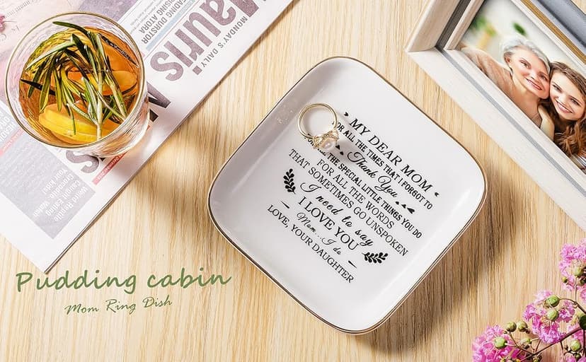 Birthday Gifts for Mom from Daughter Jewelry Dish - Thank You! for all the words that sometimes go unSpoken, I need to say I Love You!" Gifts for Mom Christmas Mothers Day Valentines Thanksgiving