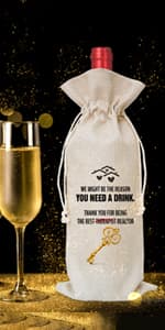 Wine Bag Wedding Gift for Mr and Mrs - Engagement Gift J14