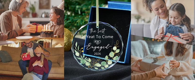 Mr and Mrs Gift for Newlywed, Future Mr Mrs - Just Married Party Decoration Christmas Glass Ornament - Wedding Registry Ideas Wedding Gift for Couples 2026 Bridal Shower Gift for Married Newlywed B0FW4YQ8FM