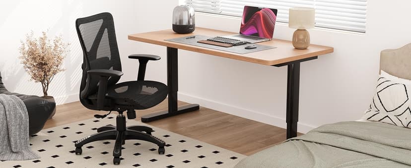 Ergonomic Office Chair, Mesh Computer Desk Chairs with Adjustable Lumbar Support, 3D Armrests, Tilt Function, Comfy Wide Seat, Swivel Executive Work Task Chair for Company and Home